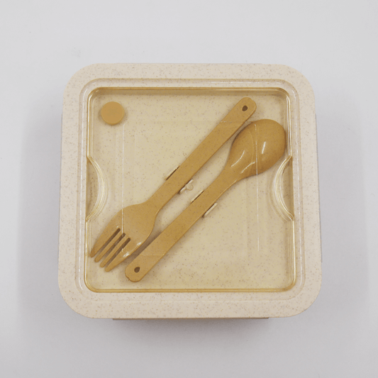 beige Lunchbox with Cutlery Set Executive Corporate Gifts Singapore