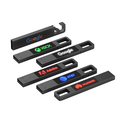 Metal Hook USB Flash Drive with LED Logo Executive Corporate Gifts Singapore