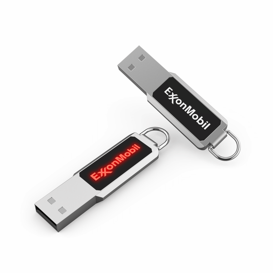 Metal Loop USB Flash Drive with LED Logo Executive Corporate Gifts Singapore