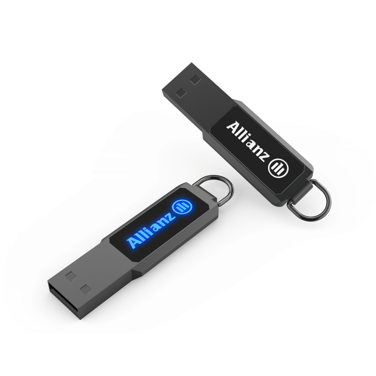 Metal Loop USB Flash Drive with LED Logo Executive Corporate Gifts Singapore