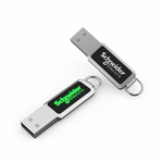 Metal Loop USB Flash Drive with LED Logo