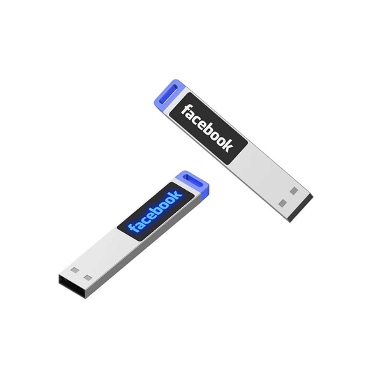 Metal USB Flash Drive with LED Light and Logo Executive Corporate Gifts Singapore