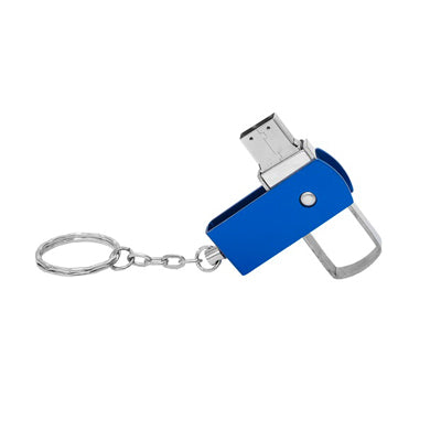Metal Swivel USB Drive with Keychain Executive Corporate Gifts Singapore