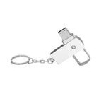 Metal Swivel USB Drive with Keychain | AbrandZ Corporate Gifts