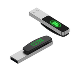 Oval Clip On USB Flash Drive with LED Logo