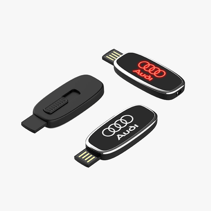 Oval Slider USB Flash Drive with Strap and LED Logo Executive Corporate Gifts Singapore