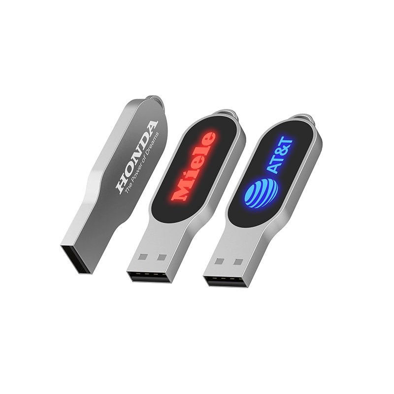 Oval Shaped USB Flash Drive with LED Logo Executive Corporate Gifts Singapore
