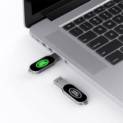Oval Shaped USB Flash Drive with LED Logo Executive Corporate Gifts Singapore