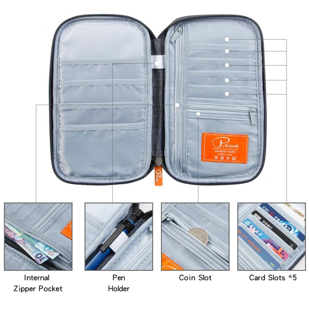 Multi Purpose RFID Blocking Travel Wallet Executive Corporate Gifts Singapore