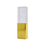 Rectangular Crystal USB Flash Drive with Colored Case