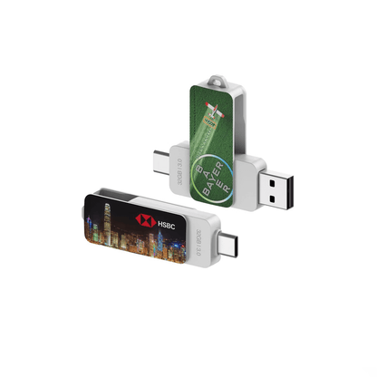 Rectangular Swivel OTG USB Drive with Triangular Loop (Android) Executive Corporate Gifts Singapore