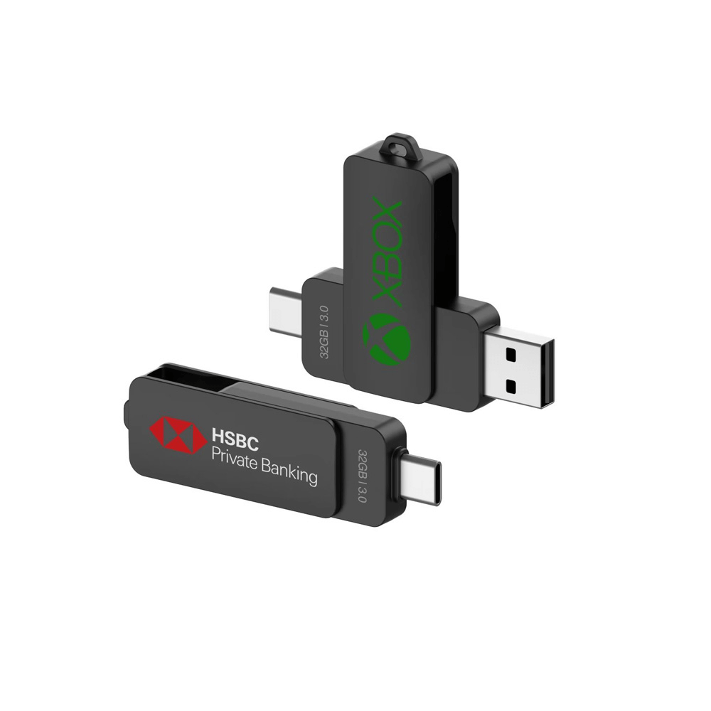 Rectangular Swivel OTG USB Drive with Triangular Loop (Android) Executive Corporate Gifts Singapore