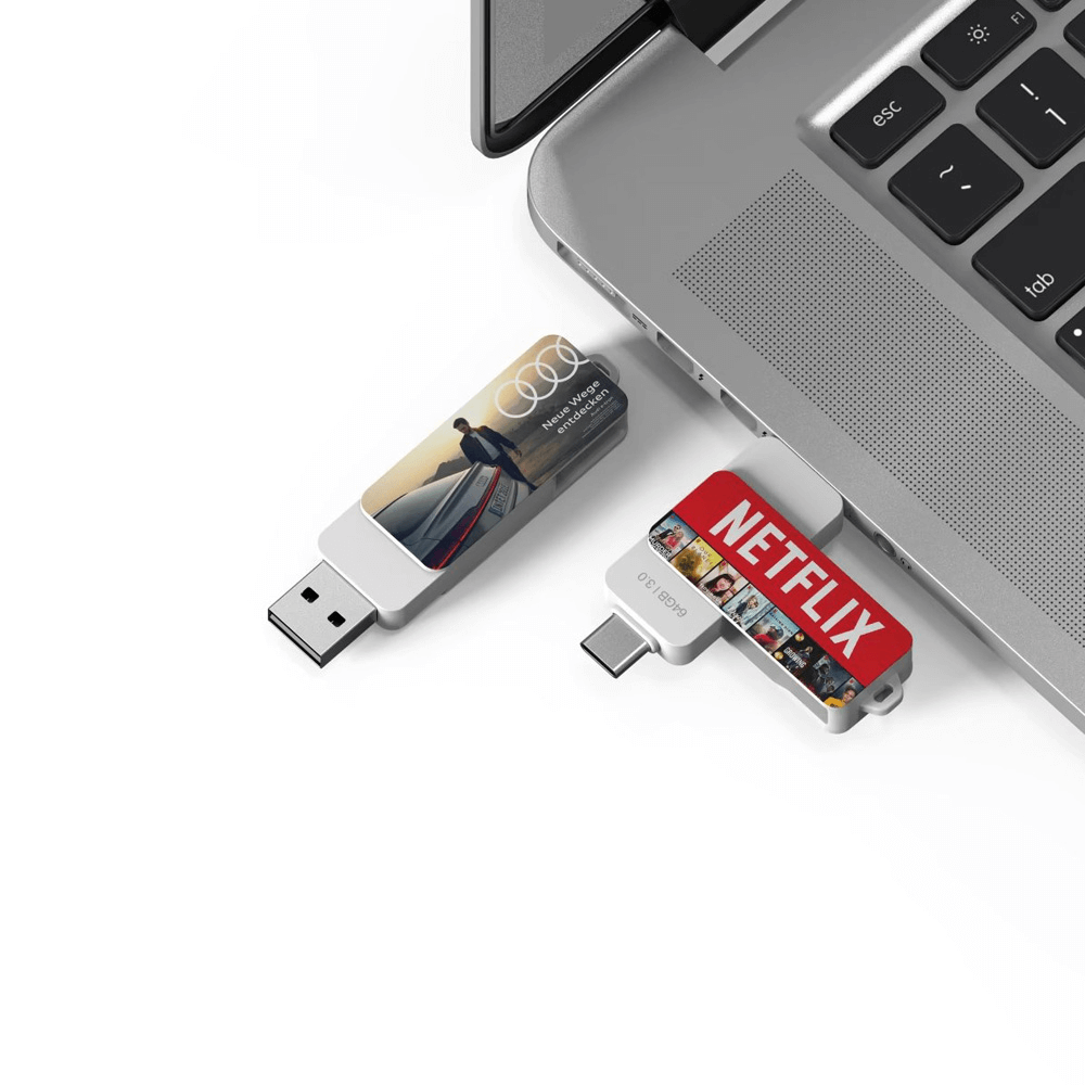 Rectangular Swivel OTG USB Drive with Triangular Loop (Android) Executive Corporate Gifts Singapore