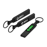 Rectangular USB Flash Drive with Keyring Strap and LED Logo