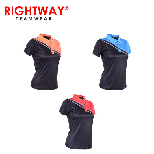 Rightway WOP 43 Women Reflective Cross Design Polo T-Shirt Executive Corporate Gifts Singapore