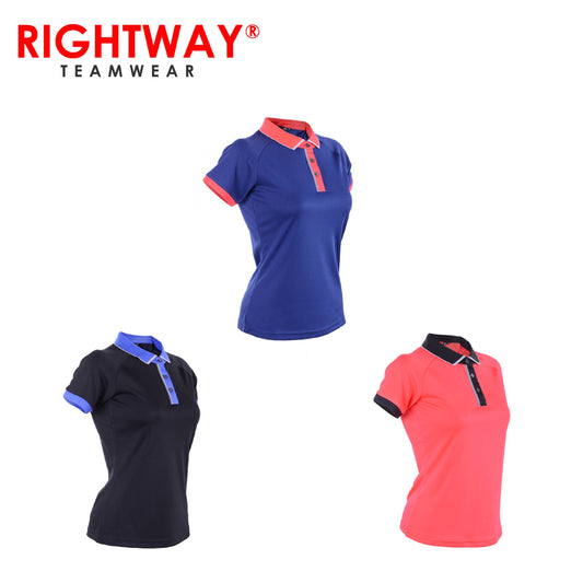 Rightway WOP 46 Women Reflective Placket Design Polo T-Shirt Executive Corporate Gifts Singapore