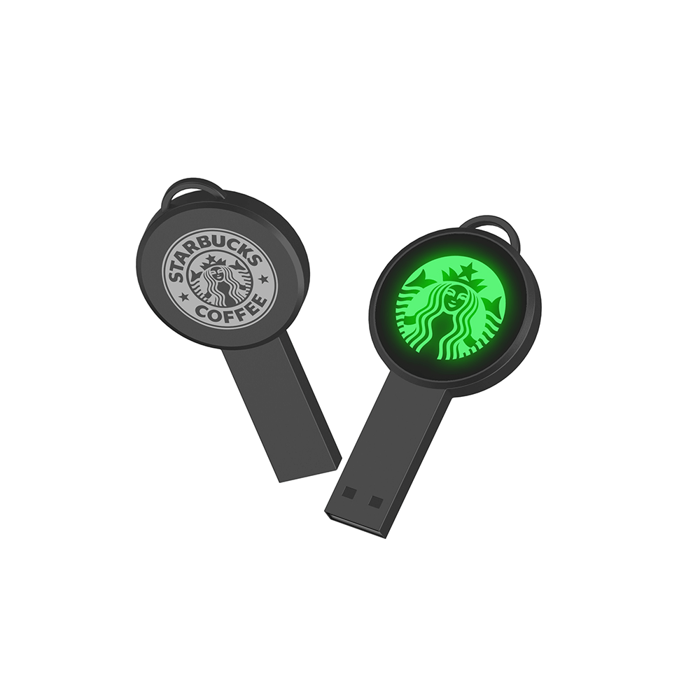 Round Shaped USB Flash Drive LED Logo Executive Corporate Gifts Singapore
