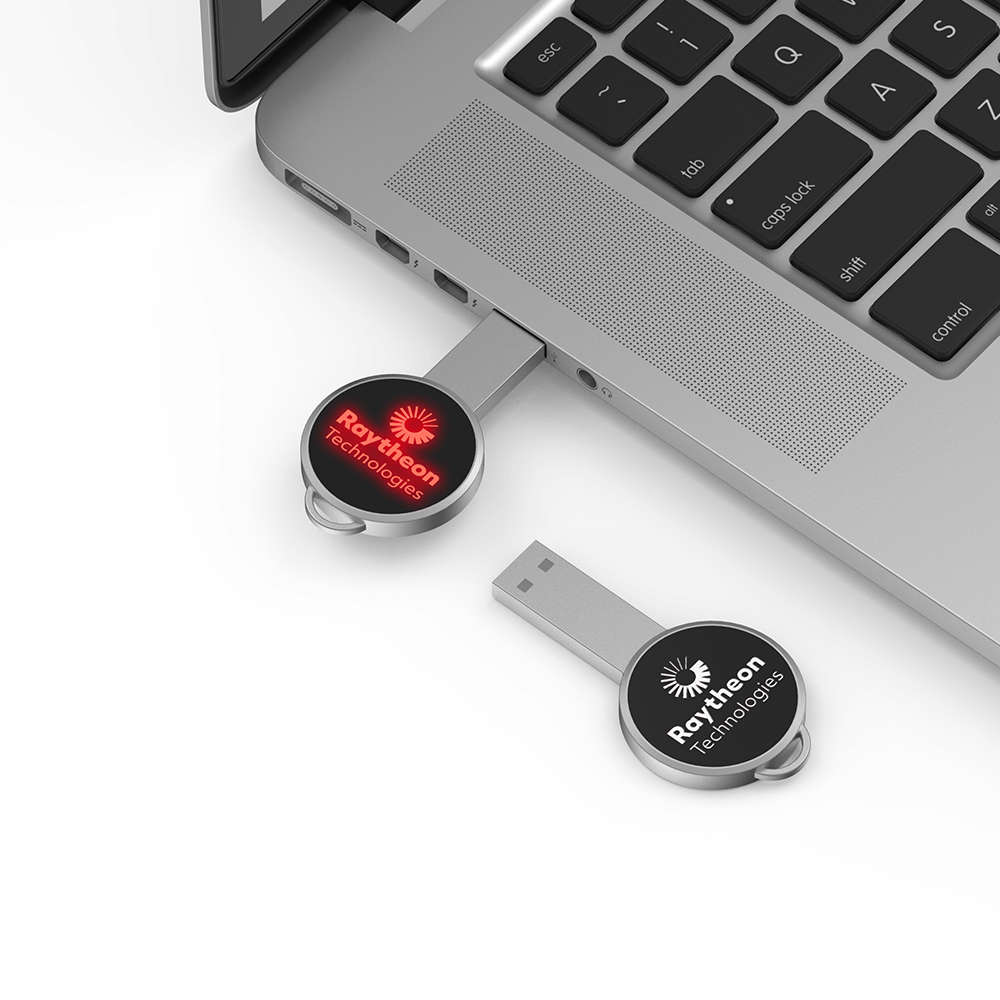 Round Shaped USB Flash Drive LED Logo Executive Corporate Gifts Singapore