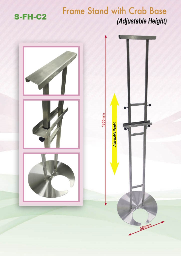 Adjustable Poster Stainless Steel Frame Stand with Round Base Executive Corporate Gifts Singapore