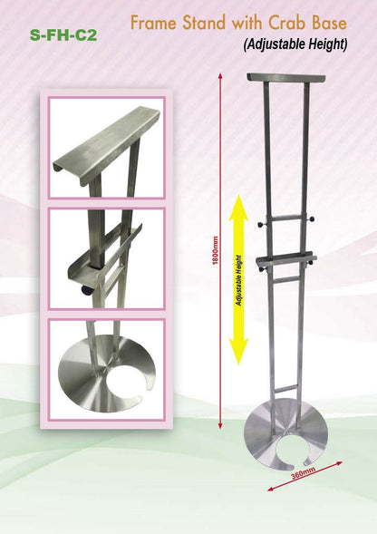 Adjustable Poster Stainless Steel Frame Stand with Round Base Executive Corporate Gifts Singapore