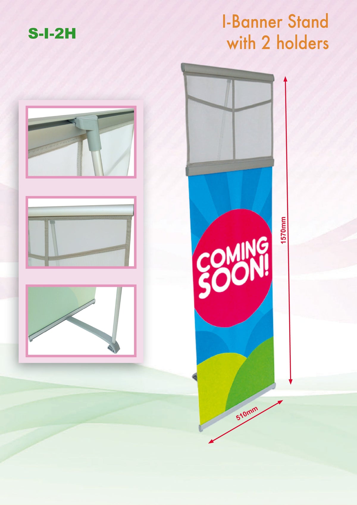 Lightweight Banner Stand with 2 Holders Executive Corporate Gifts Singapore