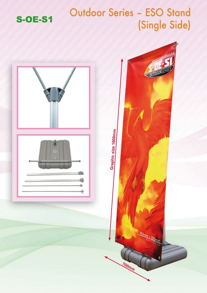 Outdoor / Indoor water filled base Single-sided Banner Executive Corporate Gifts Singapore
