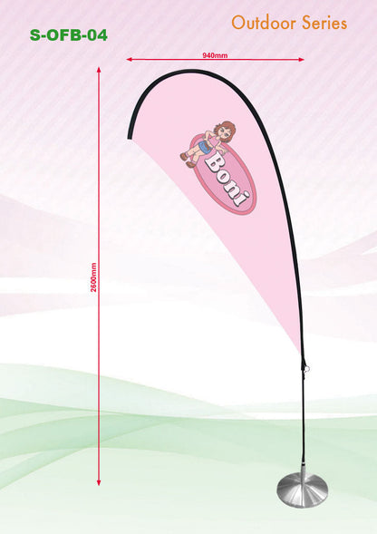 Tear shape Flying Banner with Base Executive Corporate Gifts Singapore