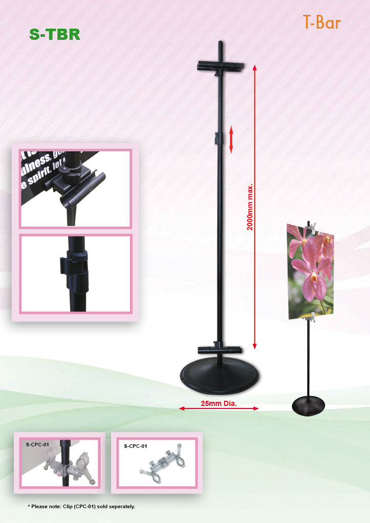 T-Bar Poster display (Round Base） Executive Corporate Gifts Singapore