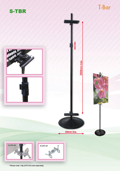 T-Bar Poster display (Round Base） Executive Corporate Gifts Singapore