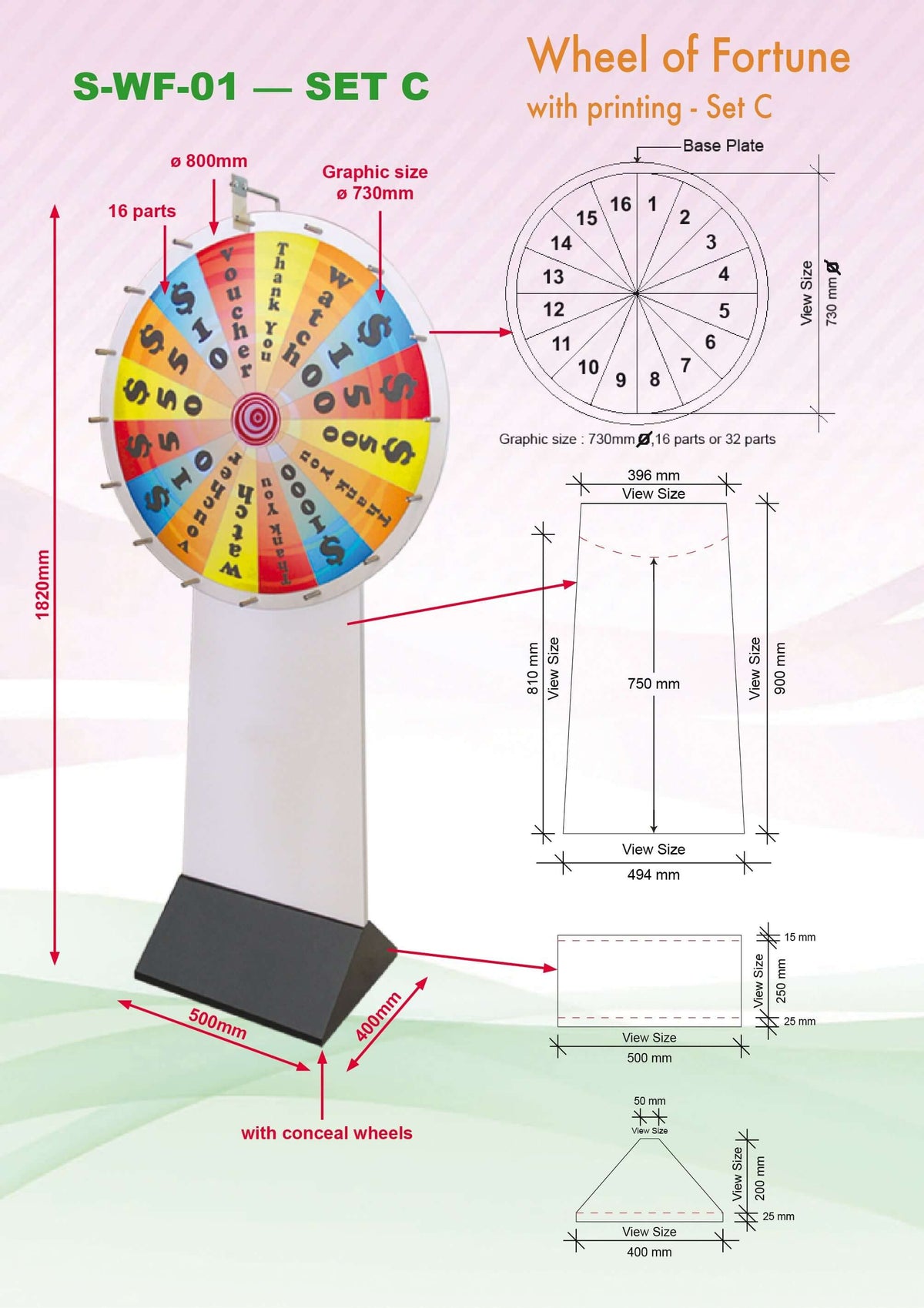 Large Wheel of Fortune (730mm Diameter) Executive Corporate Gifts Singapore