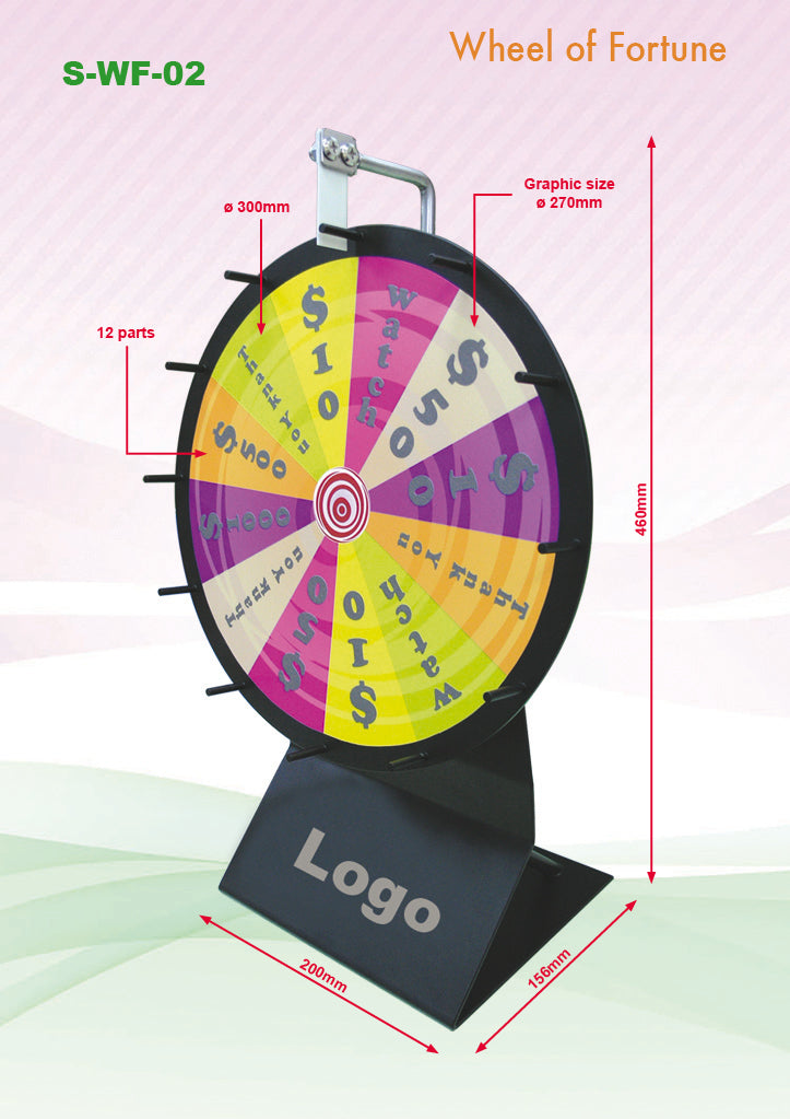 Mini Wheel of Fortune (300mm Diameter) Executive Corporate Gifts Singapore