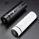 Car 500ml Stainless Steel Thermo Bottle Thermal Cup Temperature Display Vacuum Flasks For Tesla Model Y 3 S X Roadster Bonina Corporate Gifts Singapore