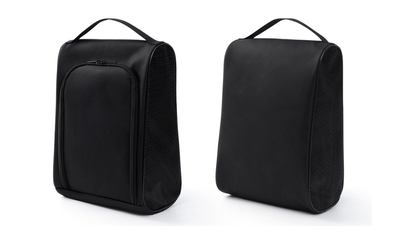 Stylish Polyester Shoe Bag in black, perfect for organizing footwear and ideal as a corporate gift.