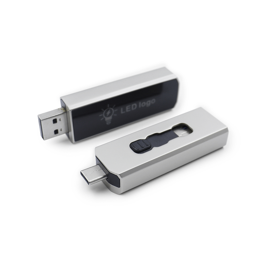 Slider USB Flash Drive with LED Logo Executive Corporate Gifts Singapore