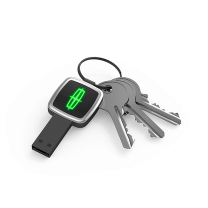 Square Shaped USB Flash Drive with Keyring and LED Logo Executive Corporate Gifts Singapore