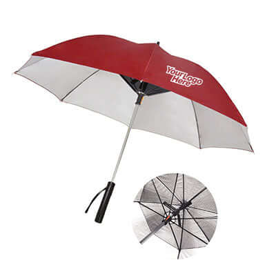 UV Coated Umbrella with Fan and Powerbank Executive Corporate Gifts Singapore