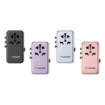 Verbatim Charge ‘n’ Travel Adapter 5 Port 85W Retractable Cable (CNT-02) Corporate Gift Singapore