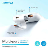 Momax iPower PD3 Power Bank with USB-C Cable 10000mAh