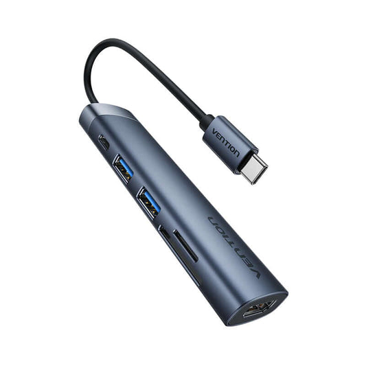 Vention 6-in-1 USB-C Docking Station with HDMI for versatile connectivity and high-speed data transfer.