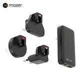 Mazer GaNPrestige Slim 65W GaN Wall Charger With Travel Pins (2 Ports)