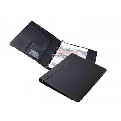 A4 Black Refillable Portfolio W/Ring Binder | AbrandZ Corporate Gifts