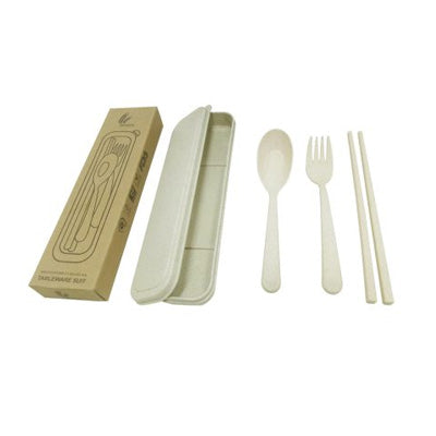 Straw Wheat Cutlery Set in box | AbrandZ Corporate Gifts