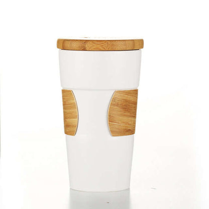 Eco Friendly Ceramic Mug with Bamboo Lid and Sleeve Executive Corporate Gifts Singapore