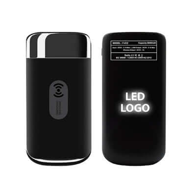 Wireless Charger Powerbank with LED Light Up Logo Executive Corporate Gifts Singapore