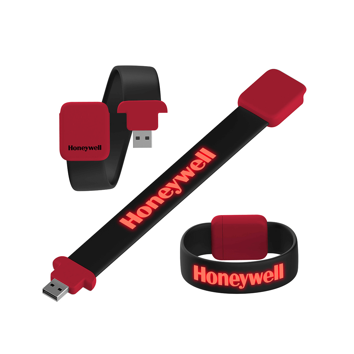 Wrist Strap USB Flash Drive with LED Logo Executive Corporate Gifts Singapore