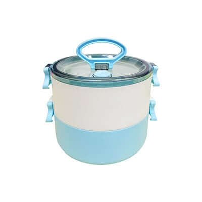 2-Tier Lunch Box with 2-in-1 fork & spoon Executive Corporate Gifts Singapore