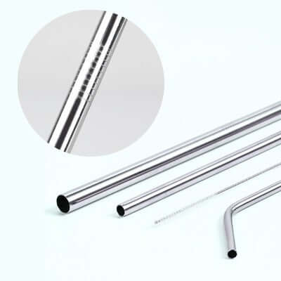 4-in-1 Silver Stainless Steel Drinking Straw Gifts Set Executive Corporate Gifts Singapore