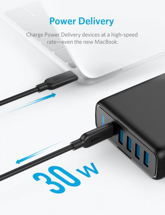 Anker PowerPort Speed PD 5 Ports USB-C Charging Station Executive Gifts Singapore