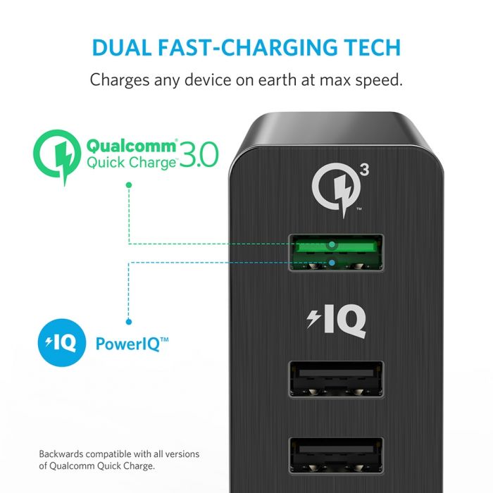 Anker PowerPort+ 6 Ports 60W With Quick Charge 3.0 Charging Station Executive Gifts Singapore