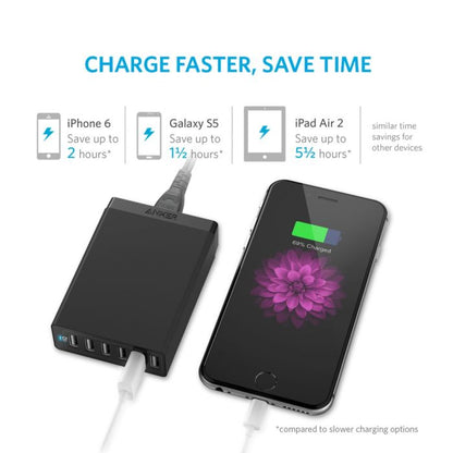 Anker PowerPort 6 Ports 60W With PowerIQ™ Charging Station Executive Gifts Singapore